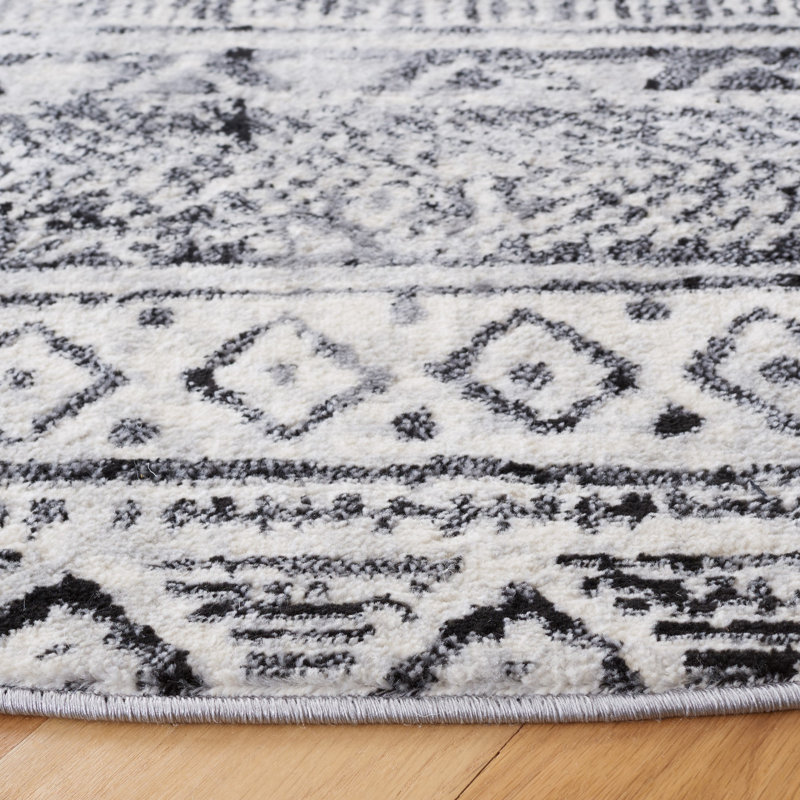 Brentwood Performance Geometric Rug, Round 6'7"