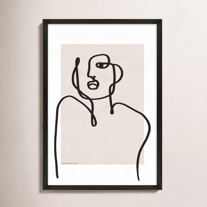 Figure and Form 1 by Romina Gadler - Framed Wall Art, 38" H x 26.5" W x 1.25" D, Black Framed Paper