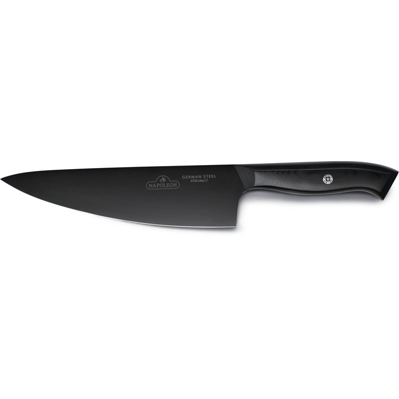 Couteau de chef Napoleon Phantom Chefs de Barbecue - 55218 - Acier plaqué titane, lame à entraxe de 8 pouces