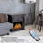 Freestanding Electric Fireplace With Remote Control.-730824458