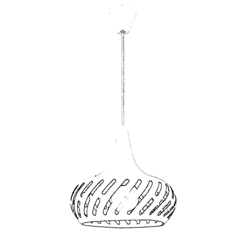 Luminaire suspendu sphère 1 lumière, Bleu / blanc