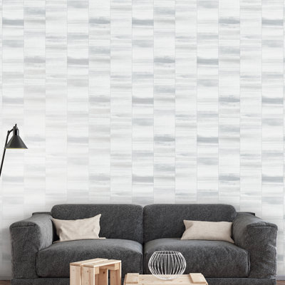 Special FX Glitter Block Design 33' L x 21" W Wallpaper Roll