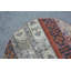 Tapis orange en laine, petits tapis de 3,1 pi x 3,1 pi, tapis de bain, tapis turc, tapis froids, tapis rétro, tapis en laine