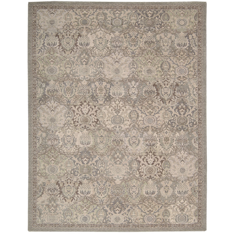 Deeksha Wool Oriental Indoor Rug, Rectangle 7'6" x 9'6"