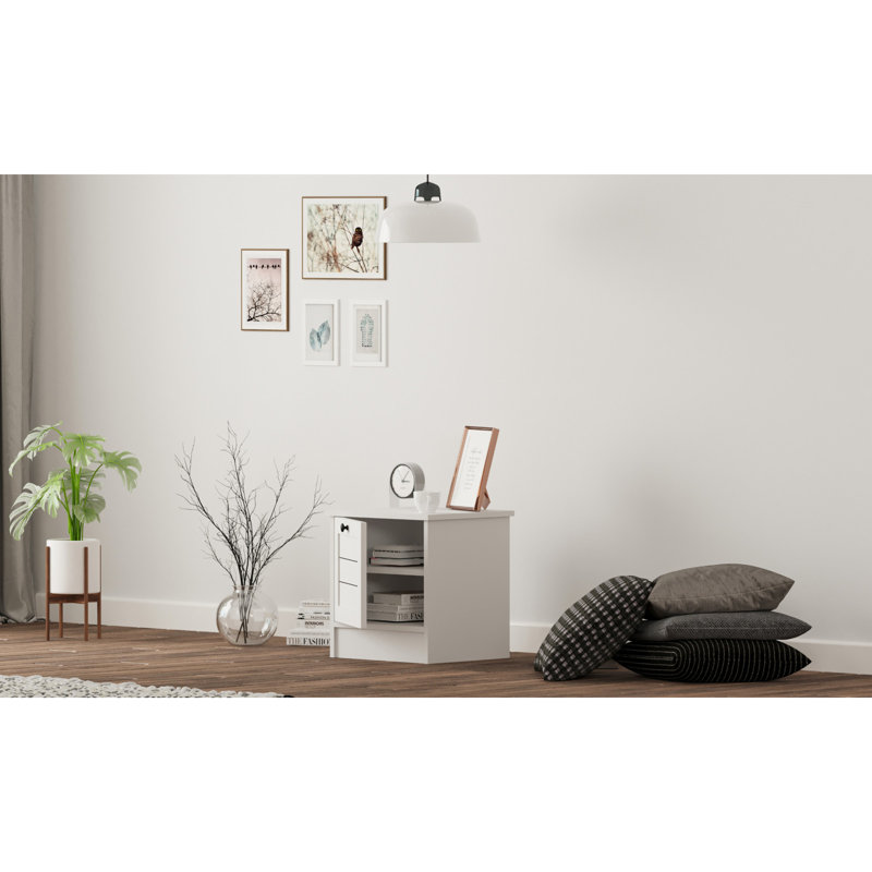 Lattingtown 45cm W Manufactured Wood Bedside Table