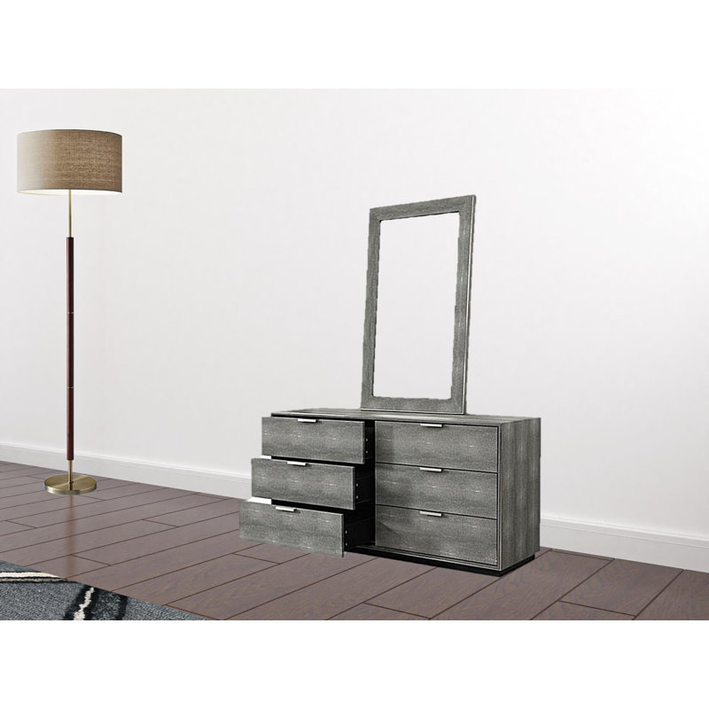 Commode double 6 tiroirs l 59 po