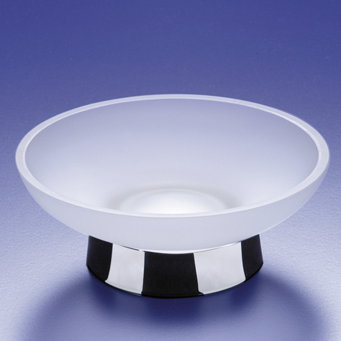 Porte-savon Acqua, Chrome avec verre givré