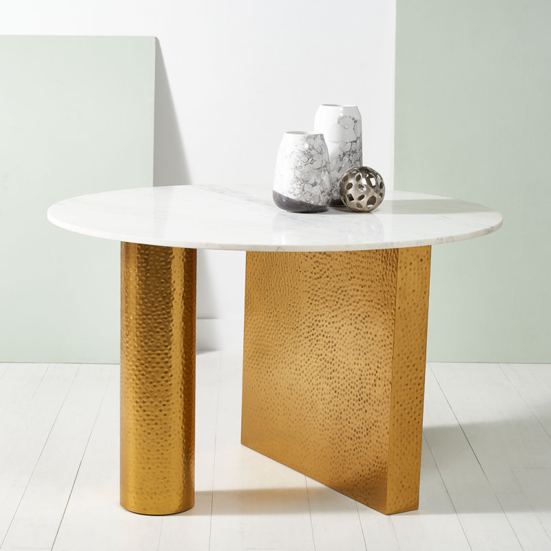 Hemlock Round Marble Dining Table