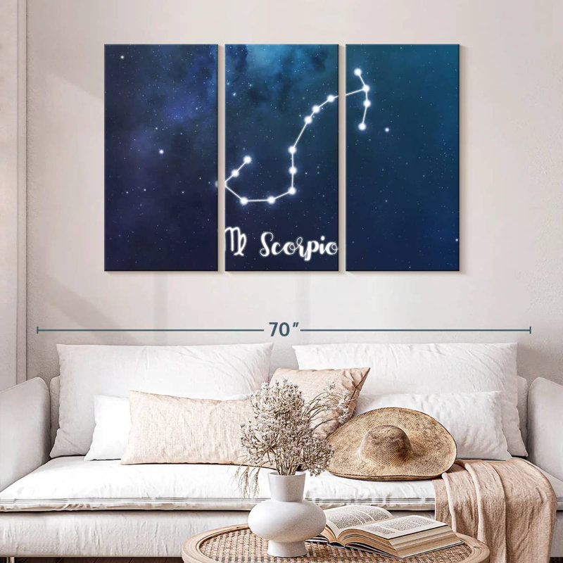 Adella Scorpio Zodiac Constellation, 32" H x 50" W