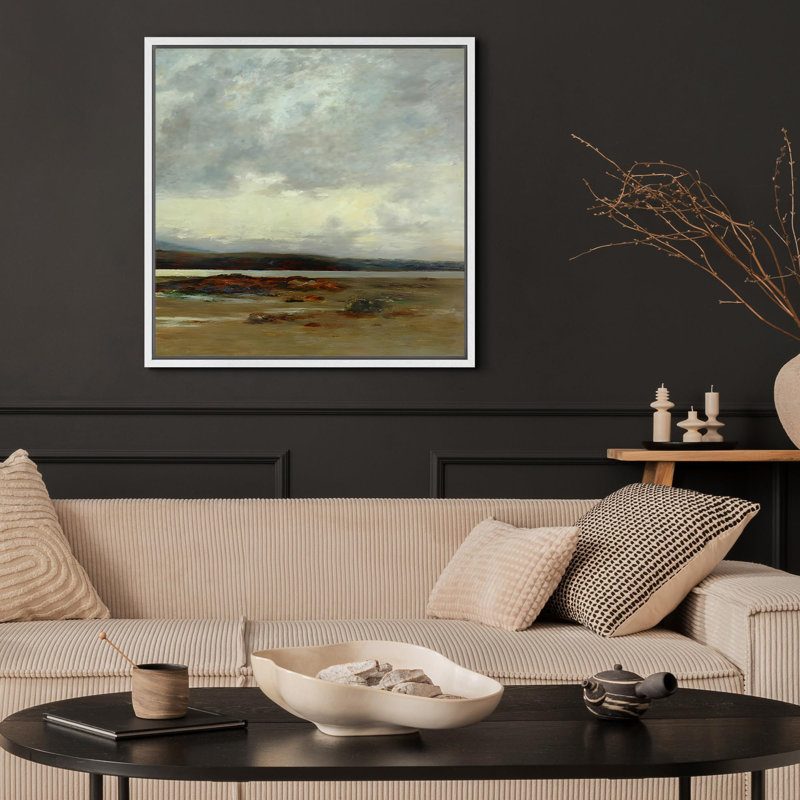 «Dramatic Moorland Vista Landscape Landscape Rustic Highland Scene Illustration Realism Decor Earth», reproduction d'art sur toile