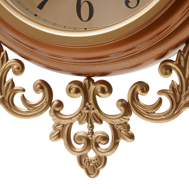 Johary Metal Wall Clock, Brown
