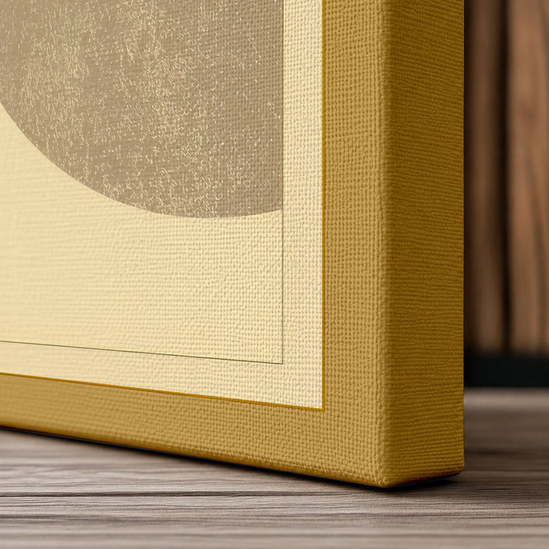 Balance Geometric - Wrapped Canvas, 24x16 - 61.0 x 40.6 cm, Ochre Border