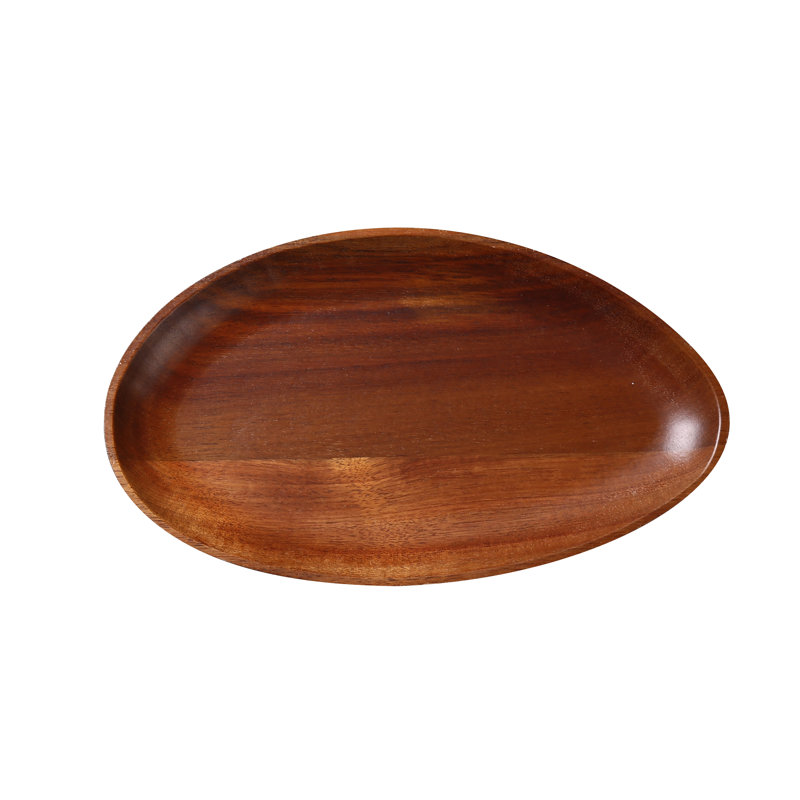 PLATEAU OACACIA OVAL EN Bambou et bois Yanco WS-412 12 po x 7 po x 1 po