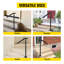 Balustrades 3 pi, rampe d'escalier en fer, rampes noires robustes arquées pour les marches intérieures et extérieures, convient à 2 à 3 marches