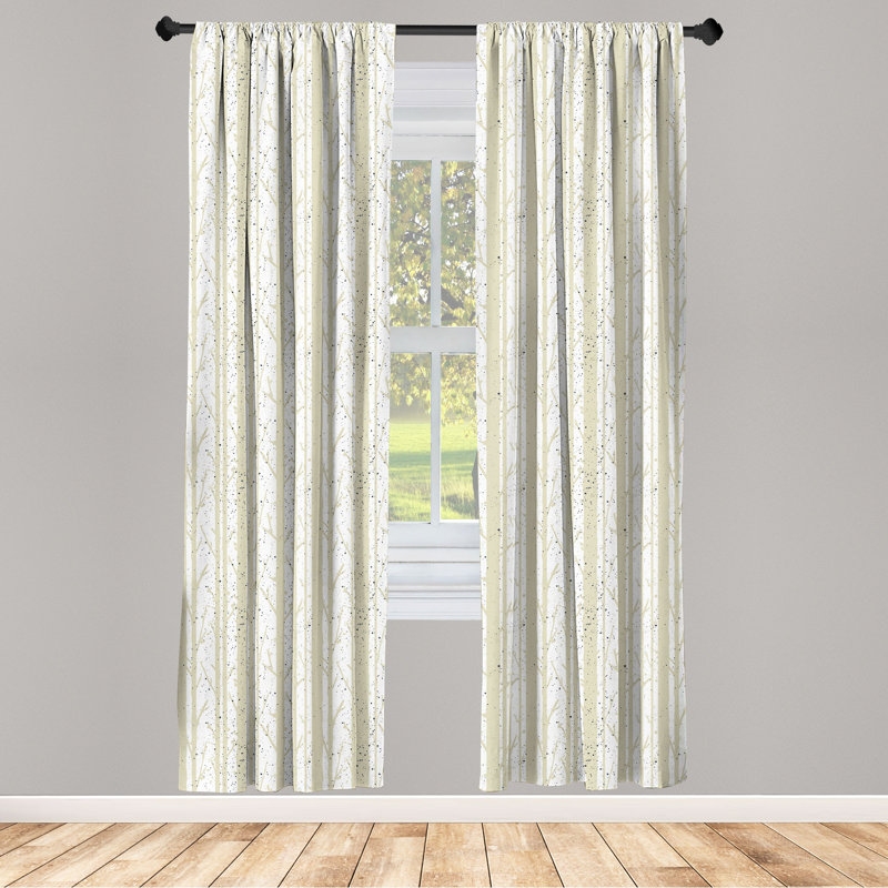 Forest Semi-Sheer Rod Pocket Curtain Panels, 28" x 84"