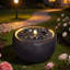 Fontaine d'eau moderne avec dessus ondulé et lumières DEL pour le jardin et le patio-2045858200