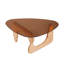 Table basse moderne triangulaire avec base en bois massif - couleur naturelle-436897161-447156291