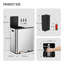 Kitchen Bin, Recycling Bins, Pedal Bin with Lid, Stainless Steel Kitchen Bins Recycling and Waste, Silent Slow-Down Closing Lid, With 15 Exclusive Trash Bags-124546713-124546711