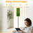  68.5" Standing Floor Lamp Olive Green Frosted Glass Dimmable Metal Pole Lamp with Linen Lampshade LED Bulb Included