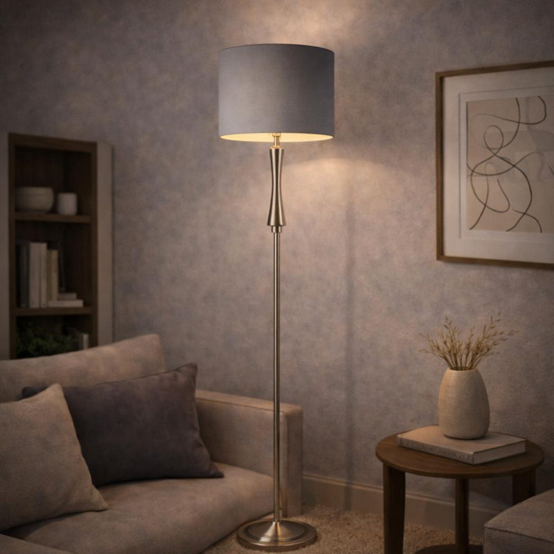 Obry 154cm Satin Traditional Floor Lamp