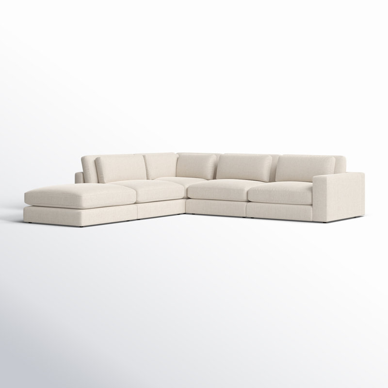 Marselle 131'' Wide Left Hand Facing Corner Sectional with Ottoman