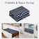 Modern Rainbow Striped Machine Washable Rug Stain Resistant Easy Cleaning Indoor Carpet With Non-Slip Backing Low Pile Floor Cover Non Shedding Folding Rug