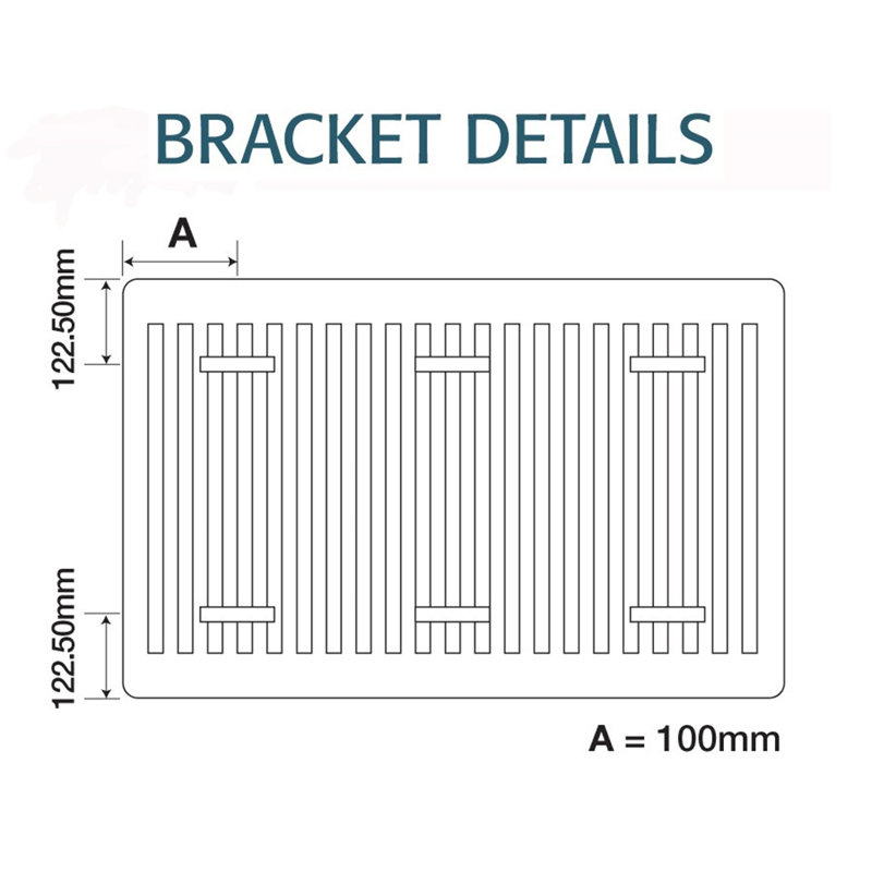 Dietrich Single Panel Radiator, 60cm H x 70cm W x 6cm D