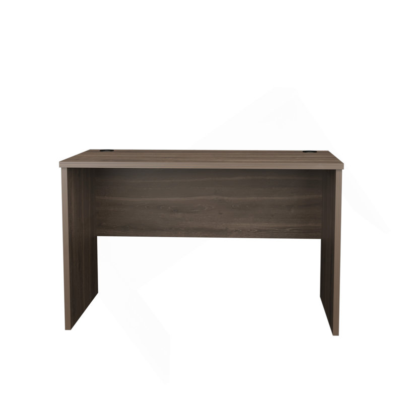 Rough Rock Minimalist Home Office Work Desk With Cable Management . Dark Walnut, Dark Brown
