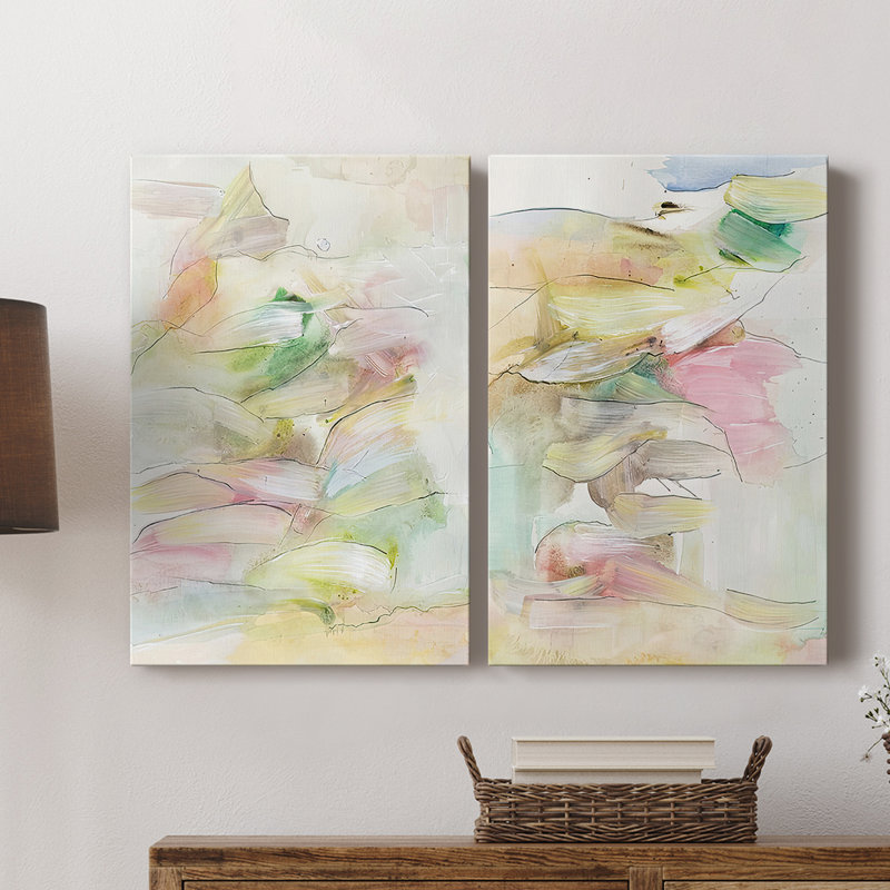 «Colorful Coalescence I», toile tendue avec châssis de qualité supérieure, prête à être accrochée, H 12 po x l 16 po