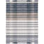 Tapis en laine / coton à tissage plat Anjail gris clair / noir-1328855508