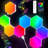 Lights (8 Pack) LED Wall Panels, TISOFU RGB Gaming Lights with APP, Smart Modular Panel Hex Tiles Push Glide Expansion Shapes Lights