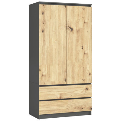 Presque 2 Door Manufactured Wood Wardrobe