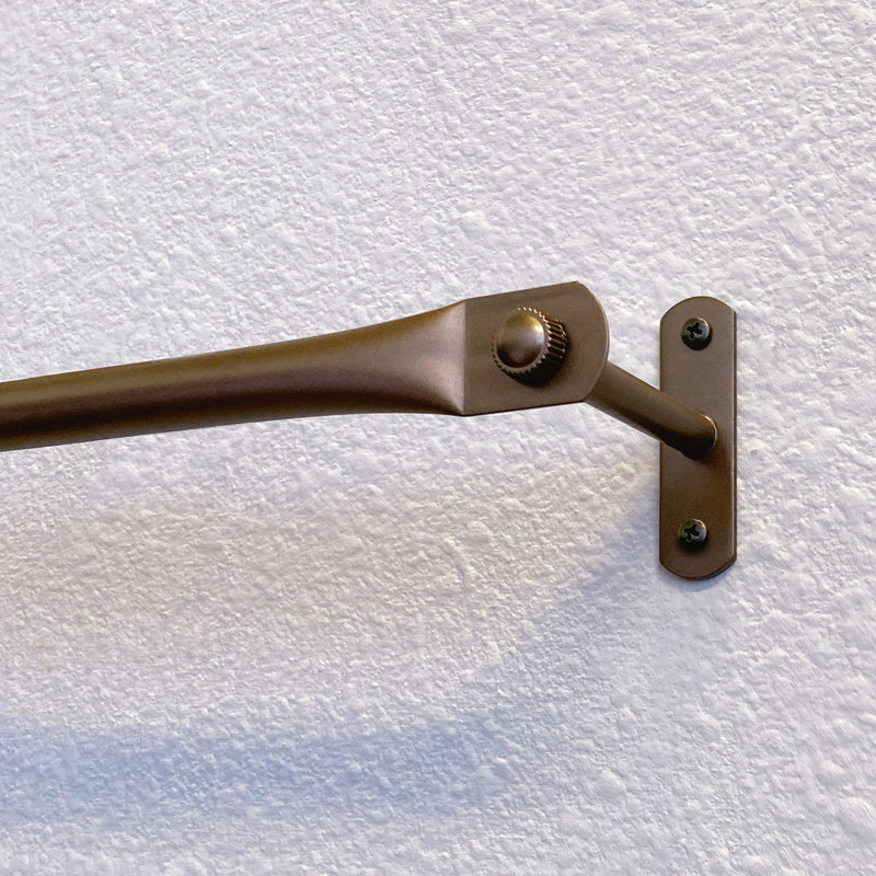 Tringle à rideaux simple réglable en métal Ersula, Bronze foncé, 48 - l 86 po