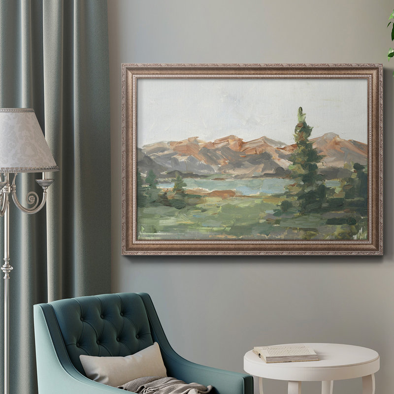 Rusty Mountains II - Peinture sur toile encadrée, H 16 po x l 20 po x P 2,5 po