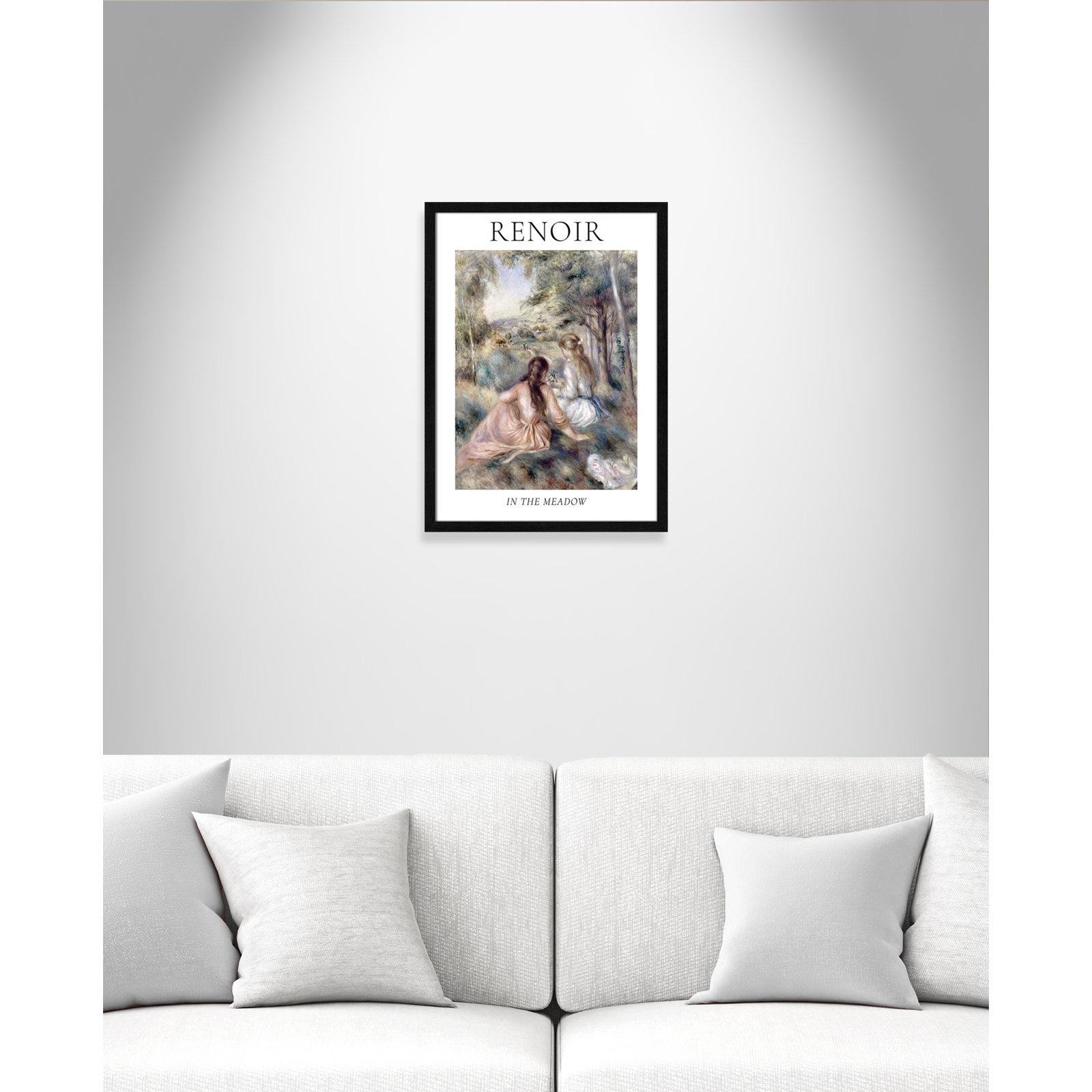 Old Masters Collection "In the Meadow" Print, Black Single Picture Frame, No, 23" H x 17" W x 0.75" D