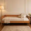 Lit de jour en bois pleine grandeur avec sommier à lattes, cadre de lit plateforme complet, canapé-lit pour chambre à coucher, chambre d'amis et salon, aucun sommier requis-1910380344