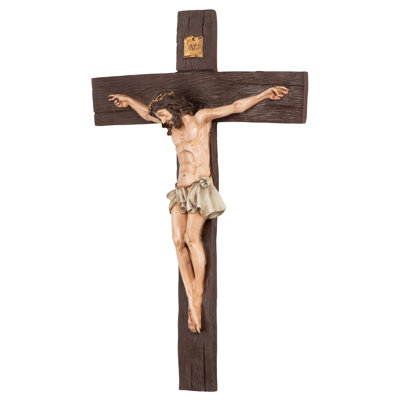 Sculpture murale crucifixion du Christ
