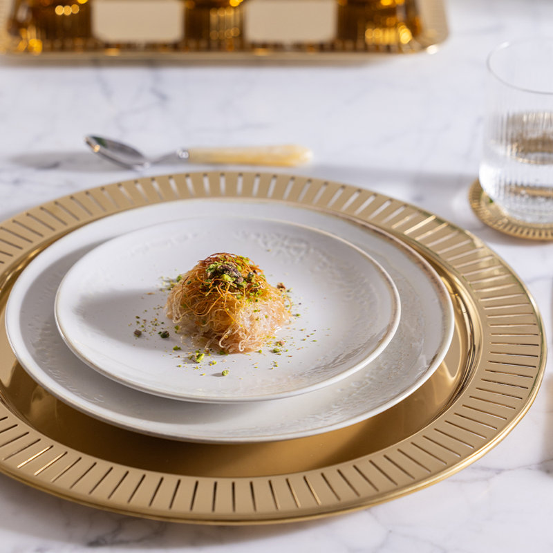 ANNA New York Striations Tray, Gold
