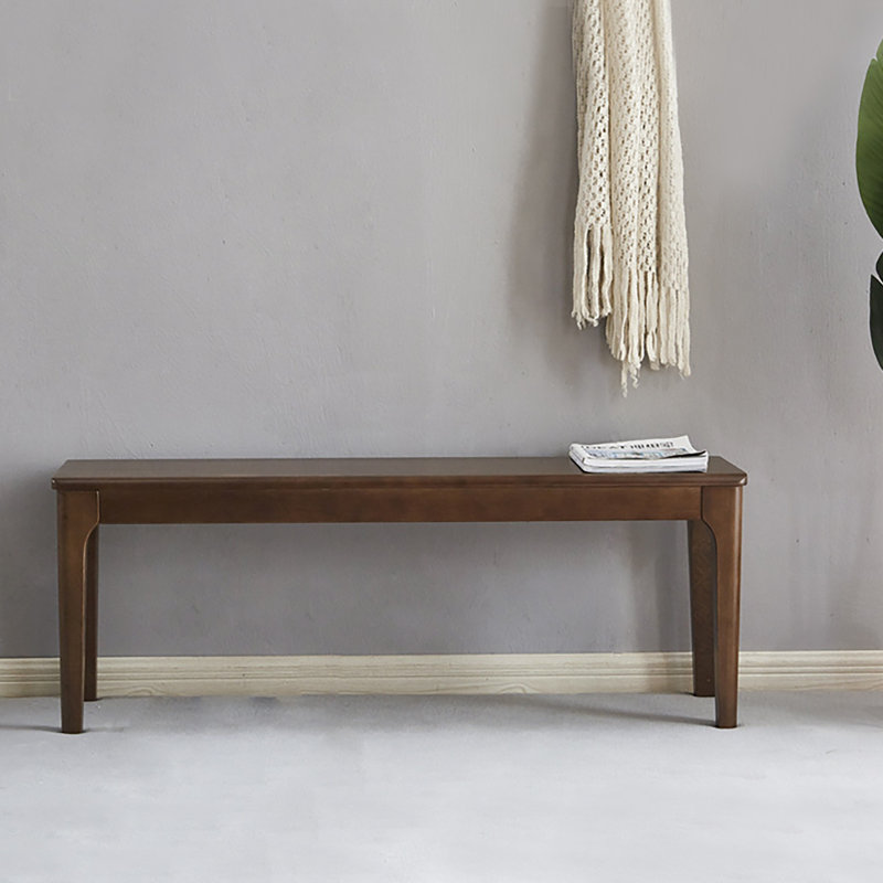 Spero Entryway Bench Dining Bench Solid Wood End of Bed Bench, Brown