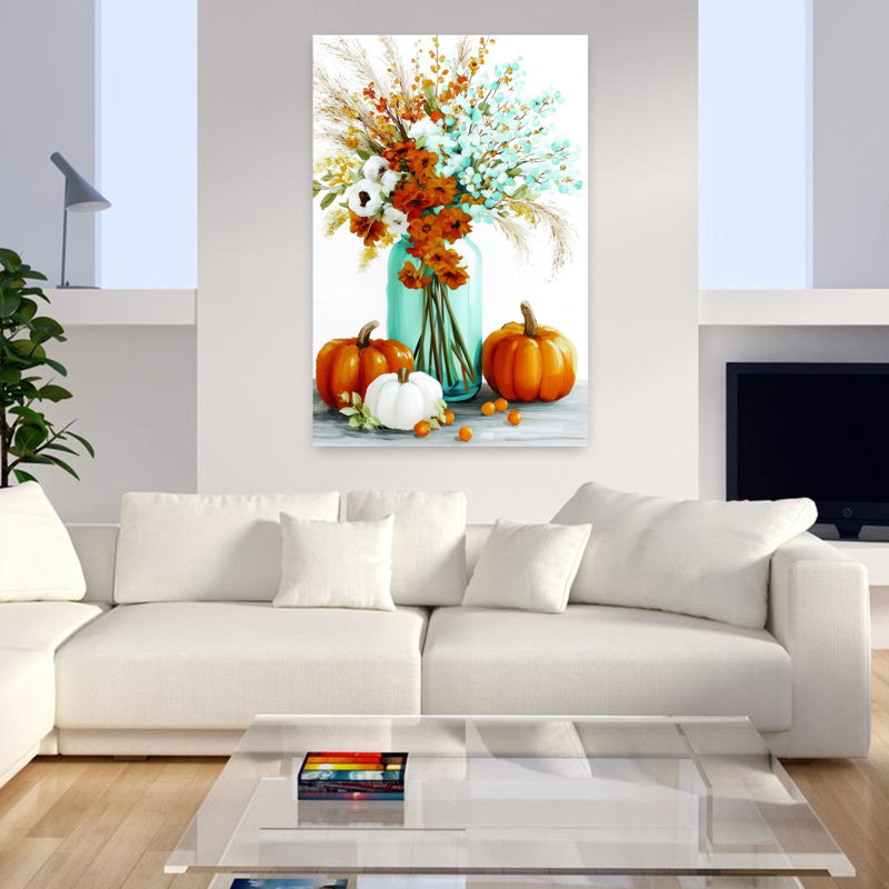 Art contemporain, art mural d'automne moderne, H 48 po x l 32 po