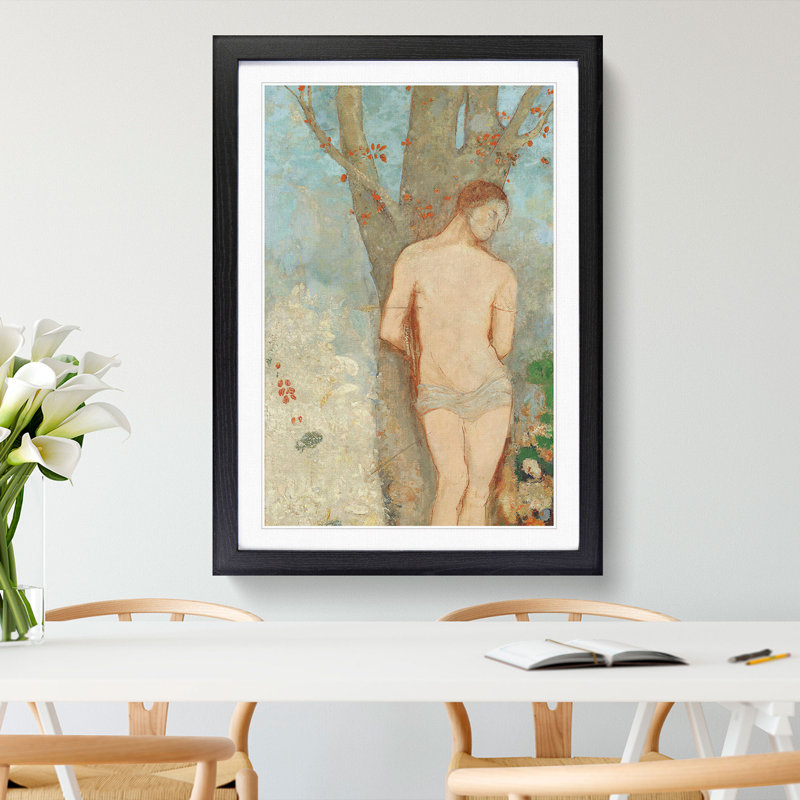 Saint Sebastian by Odilon Redon - Picture Frame Painting, Black Framed, 65cm H x 48cm W x 2cm D