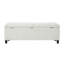 Banc de rangement avec repose-pieds White Boucle