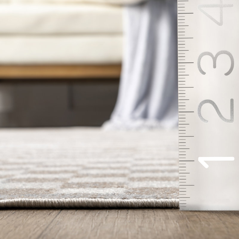 Nikita SpinClean Faded Geometric Machine Washable Area Rug, Rectangle 4' x 6'