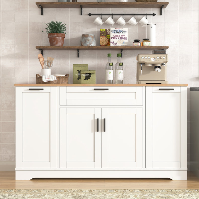 Multi-Functional Storage Sideboard, White