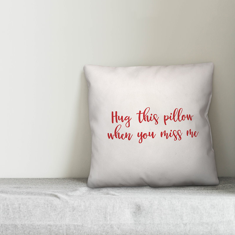  Coussin Hug, Blanc / rouge, Housse de coussin