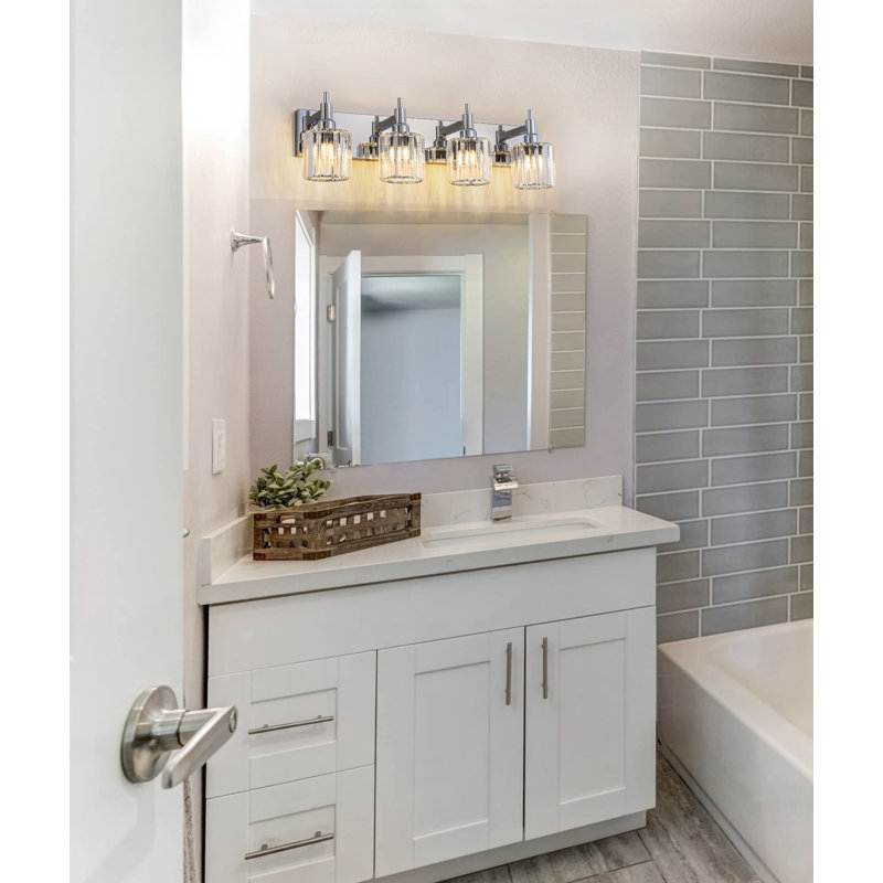Taevion Dimmable Vanity Light, 4 Lights, Chrome
