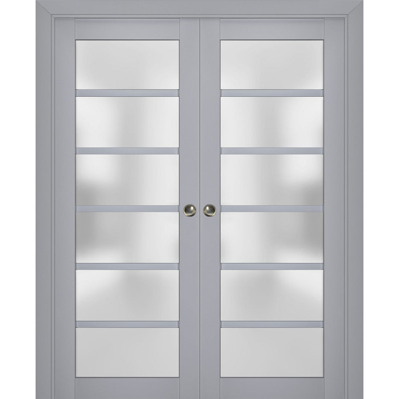 Portes de placard Veregio, 72 po x 84 po, Gris