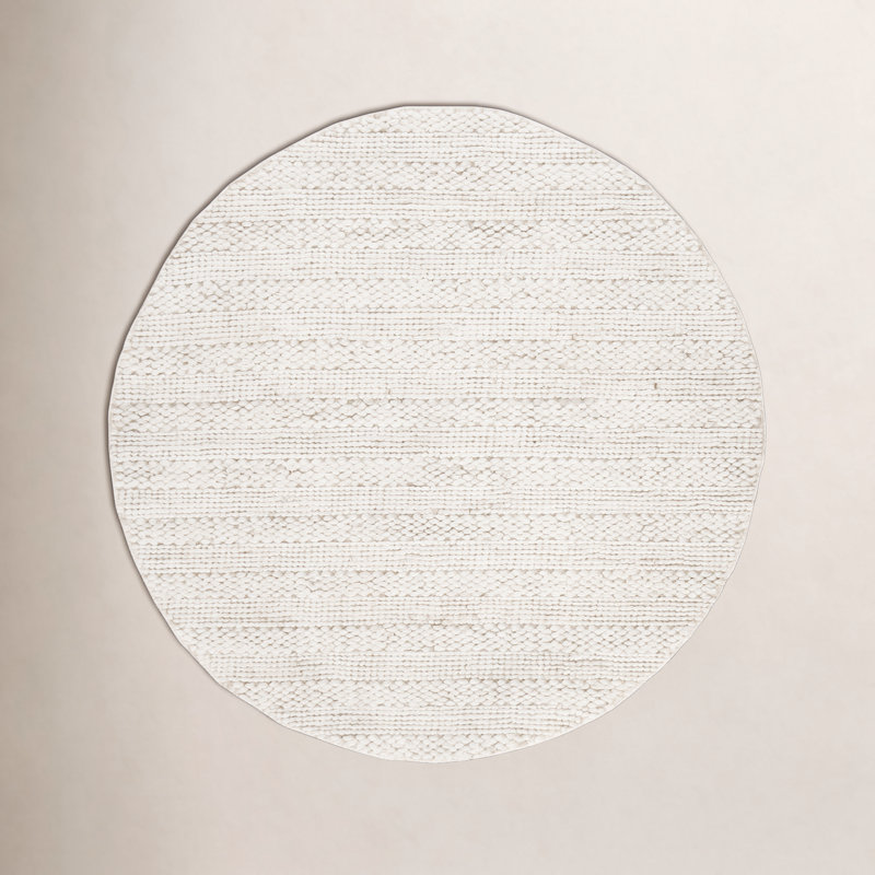 Eco-Smart Hand-Woven Bleach Area Rug, Round 9'