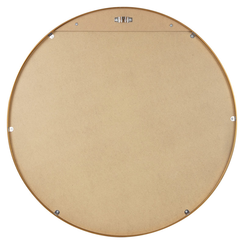 Sussy Metal Round Mirror, 24" x 24", Gold