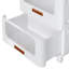 Tiroir de rangement à 2 niveaux avec roulettes Abdullah, rangement en plastique empilable pour chambre à coucher et garde-robe-218744133